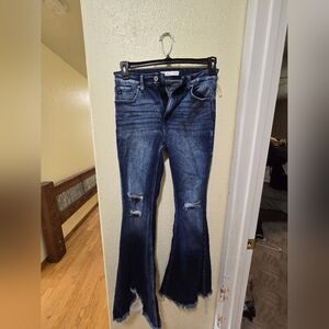 KanCan Distressed Flare Jeans